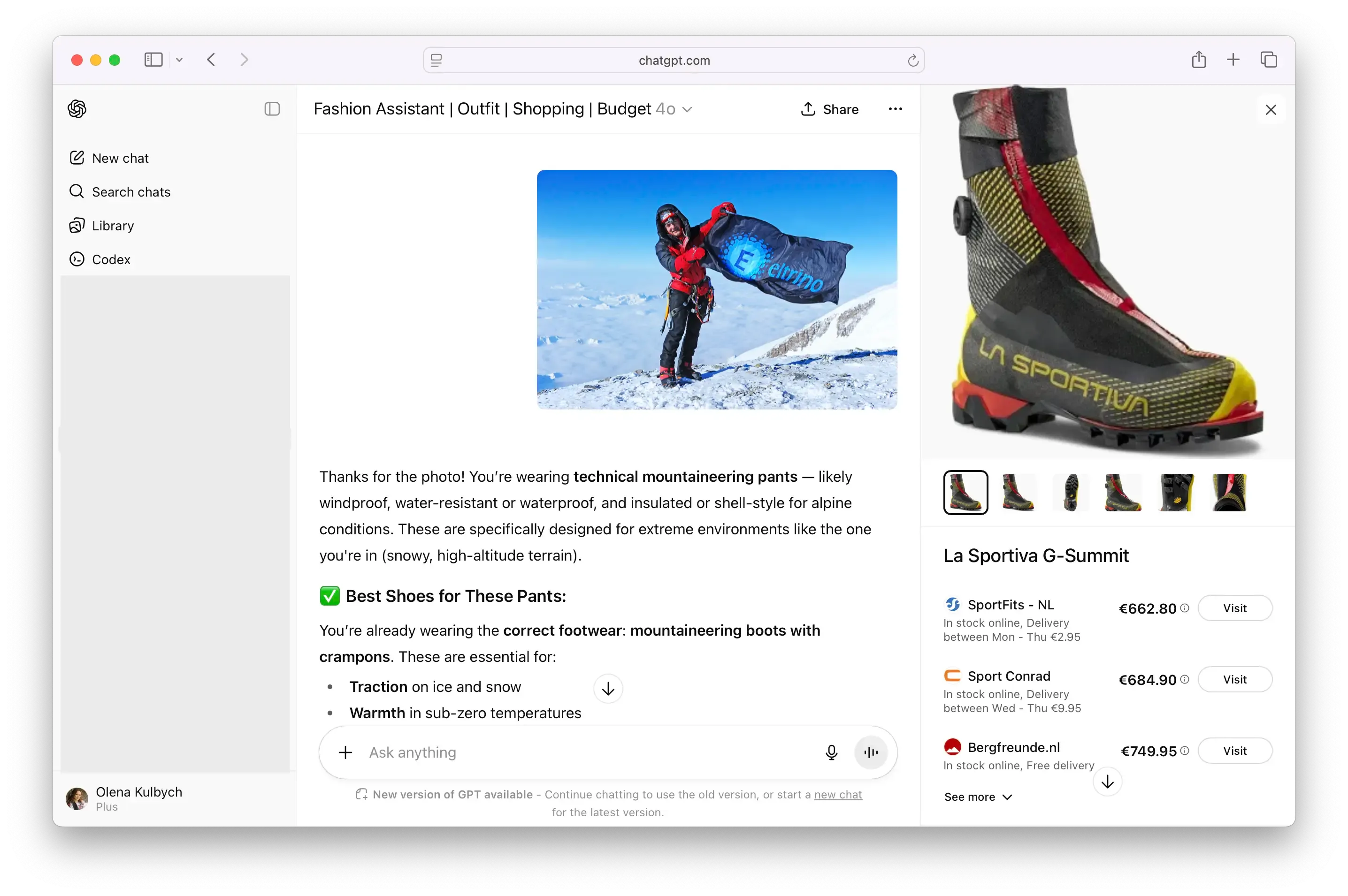 ChatGPT Shopping advise